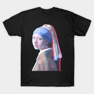 Girl with a pearl earring colourfull T-Shirt